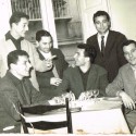 SavinI Giuseppe al ristorante con  amici e compagni di squdra Agrigento 1965